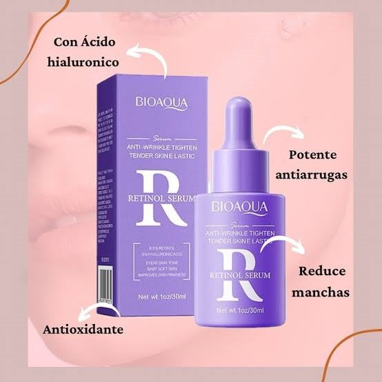 Sérum Facial Antiarrugas BIOAQUA – Retinol + Ácido Hialurónico